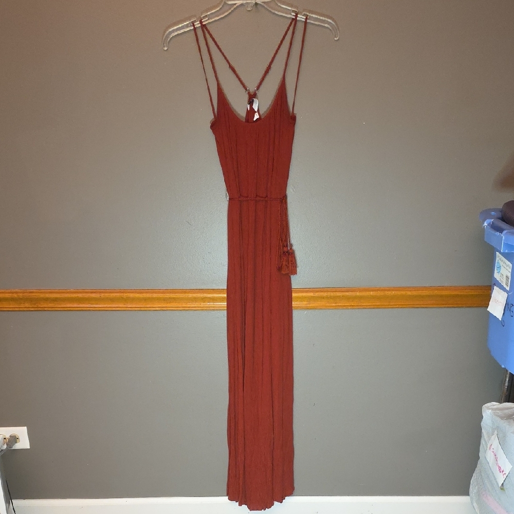 & Other Stories Rust Maxi Dress